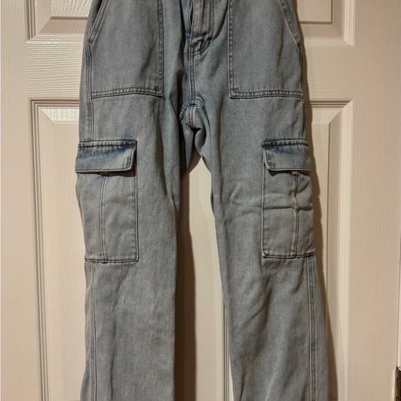 Women’s PacSun Light Blue Cargo Jeans - Picture 2 of 11